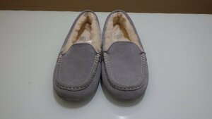 A116-21505 UGG ANSLEY MOCCASIN スタイル アグ 1106878 グレー US/7 JP/24.0㎝ スリッポン もこもこ