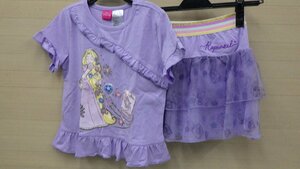 H183-20284 Disney TuTu キッズ 上下セット ラプンツェル US/7 JP/110-120 パープル スカート Tシャツ 女の子 子供