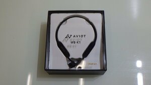 B535-47956 AVIOT 骨伝導 ヘッドホン WB-K1-BK ブラック Bluetooth 音楽 耳をふさがない骨伝導 イヤホン 音楽や通話を楽しむ