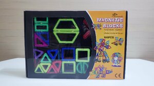 H425-28654 展示品 ジェイソンウェル マグネティックブロック100ピース 想像力を育む磁石のブロック 対象年齢3歳以上 知育 想像力を育てる