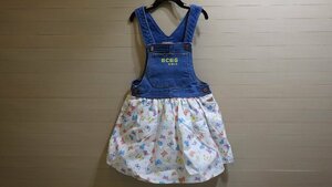 F330-35295 BCBG ガールズ ジャンパースカート US/7 JP/110-120 デニム 蝶柄 女の子 洋服