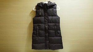 H499-31991 WEATHERPROOF ウェザープルーフ 中綿 ロング ベスト US/Ｓ JP/Mサイズ ブラウン ゆったりシルエット 裏ボア付きで暖かい