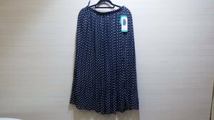 D828-49677 REMIEL PLEATED SKIR プリーツ スカート ブラック ホワイト 水玉 US/XL JP/XXL