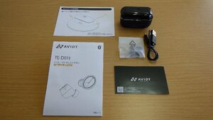 H737-50641 Aviot 完全ワイヤレス イヤホン TE-D01T ブラック 高品質 Bluetooth 物理的に外来ノイズを遮断する 日本人の聴覚特性を徹底研究