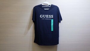 E442-42773 ゲス レディース Tシャツ US/XL JP/XXL ブラック 綿100％ シャツ 半袖