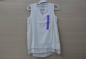 B785-1267952 FEVER SLEEVELESS US/XS 日本/S ホワイト 白色 ノースリーブ 夏 ポリエステル100％