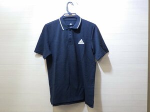 w93-1463800 Adidas アディダス メンズ ポロシャツ 黒 ブラック 半袖 Lサイズ