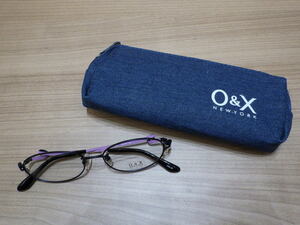 u384-620612 本物保証 O&X OT8043C-52-1 眼鏡 メガネ 紫 パープル おしゃれ