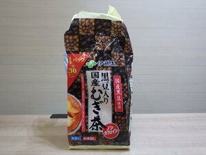 K909-14743 賞味期限2025/2/1 伊藤園黒豆入り 国産 麦茶 30袋x4パック 120袋 ノンカフェイン ティーバック 水出し お湯出