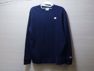 C667-1563551 展示品 champion チャンピョン メンズ スエット ロゴ ワンポイント 黒 ブラック US/M JP/L サイズ シンプル トレーナー