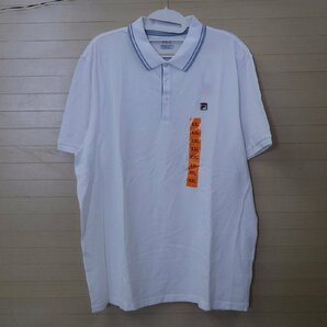 C272-1471071 FILA フィラ メンズ ポロシャツ ホワイト 白色 半袖 US/2XL JP/3XLの画像1