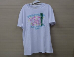 w41-38269 キース・へリング Keith Haring クールネック Tシャツ ホワイト 白色 US/XL JP/XXL 半袖 夏