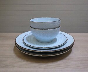 a385-38462 Pfaltzgraff Joanne Blue Stoneware 食器セット 皿 ボウル 5個セット 水色 かわいい おしゃれ