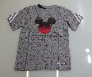 z920-1463799　 adidas アディダス キッズ ディズニー ミッキー Tシャツ グレー 100cm 子供 半袖 キャラクター