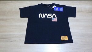 z537-44513 NASA nasa キッズ Tシャツ 120cm ブラック クロ 半袖 男の子 かっこいい スペース 宇宙