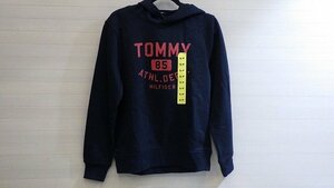 A283-41058 TOMMY HILFIGER トミーヒルフィガー メンズ プルオーバー スエット パーカー 裏起毛 ブラック サイズ US/S JP/M 人気ブランド