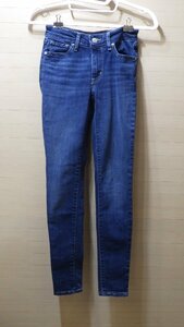 D414-18881 展示品※タグ無し Levi's 711 リーバイス ジーンズ デニムブルー US/25 ウエスト約66㎝ 股下約75cm ボトムス パンツ