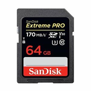 新品 SanDisk SDXCカード 64GB SpeedClass10 UHSスピードクラス3 170MB/s