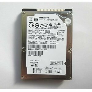  used Hitachi HDD 2.5 -inch 160GB IDE 5400rpm operation verification ending 