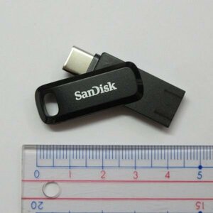 動作確認済み SanDisk USB3.0/Type-C/Type-A兼用 USBフラッシュメモリー 128GB 回転式キャップ