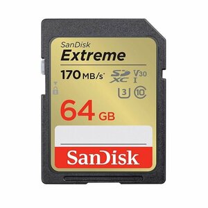 新品 SanDisk SDXCカード 64GB Class10 U3 170MB/s