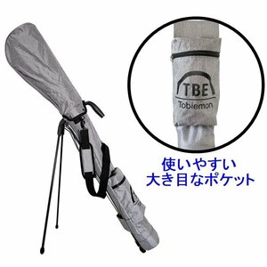 新品 TOBIEMON ゴルフ クラブケース 雨に強い/練習場やショートコース向き/軽量設計/シルバー