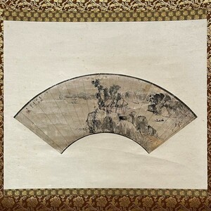  hanging scroll fan paper . Japanese picture Zaimei (6)