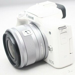 良品 Canon キヤノン EOS Kiss M ホワイト 15-45mm レンズキットの画像7