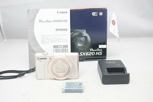 １円～　良品　キャノン Canon PowerShot sx620hs　ホワイト コンパクト デジタルカメラ 中古