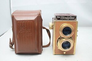 1円　希少色 Super Ricohflex 二眼レフカメラ ゴールド ケース リコー