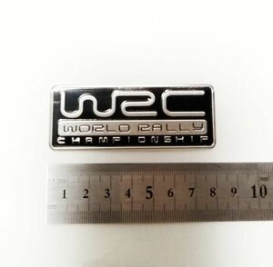 WRC◆ロゴプレートステッカー[黒]