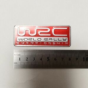 WRC◆ロゴプレートステッカー[赤]