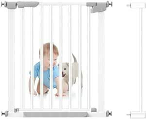 Aikenn ベビーゲート 赤ちゃんゲート ベビーフェンス 拡張付き 突っ張りタイプ 安心安全ダブルロック機能 開けやすい ペット
