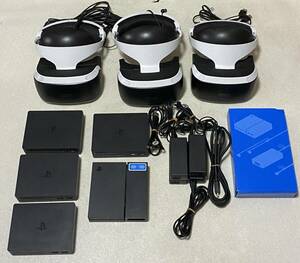 SONY PSVR プロセッサーユニット＋ヘッドセット 他 / 16点セット ジャンク品 ソニー CUH-ZVR1・CUH-ZVR1