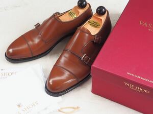 VASS Light Brown Double Monk Strap Shoes