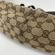 GUCCI グッチ トートバッグ ハンドバッグ GGキャンバス GG柄 肩掛け ブラウン系 Z239_画像7