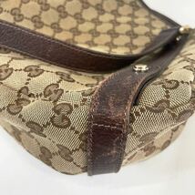 GUCCI グッチ トートバッグ ハンドバッグ GGキャンバス GG柄 肩掛け ブラウン系 Z239_画像6