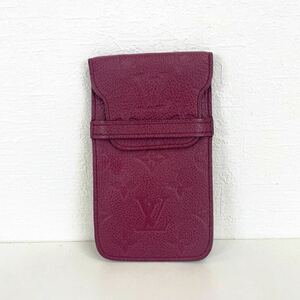 LOUIS VUITTON ルイヴィトン モノグラム アンプラント スマホケース 小物入れ 赤色系 Z306