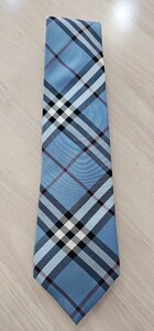 [ бесплатная доставка!] Burberry Black Label шелк бренд галстук мужской голубой noba проверка BURBERRY
