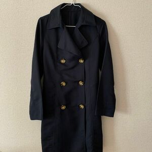 スプリングコート　ビジネスコート　紺色コート トレンチコート ネイビー アウター スプリングコート 薄手 コート