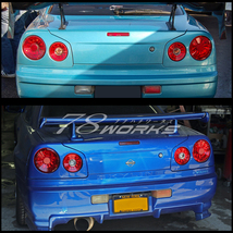 在庫あり R34 スカイライン 2D クーペ LED テールライト レッドクリアー 純正 交換 GTR GT-R NISSAN HR34 ER34 ENR34 BNR34 レンズ 78WORKS_画像7