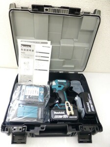 【35703】◆電動工具 makita/マキタ 充電式インパクトドライバ 18V TD173DRGX ブルー バッテリー2個 充電器 ケース 未使用◆