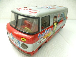 [34308]* toy Ultra Q Ultraman Bank savings box tin plate Showa Retro jpy . special skills production SAN present condition goods *