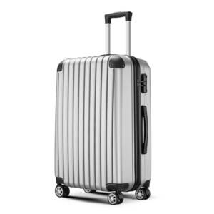 キャリーケース スーツケース キャリーバッグ TSAロック 付き軽量　大型軽量キャリーケース 機内持ち込み 不可　シルバー　Lサイズ　旅行