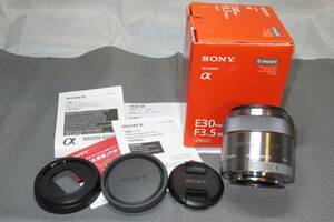 SONY SEL30M35 30mm macro APS-C operation OK abrasion equipped 