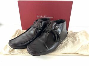 【SM1076】 SALVATORE FERRAGAMO サルヴァトーレフェラガモ シューズ 靴 MS 20943 EE 8 1/2 ブラウン系 箱 袋付き 