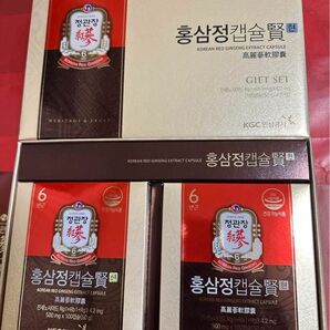 新品 正官庄6年根 高麗人参 紅参精賢 500mg×100カプセルx2