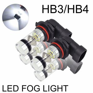 HB3/HB4 高輝度 LEDヘッドライト フォグランプ 1000Lm 6000K 2本 車検対応 ポン付け 100w ホワイト