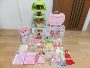 ◆送料込み! こえだちゃん キキ＆ララ リカちゃん おもちゃセット◆中古 木のおうち 月のおうち うさぎのファミリーワゴン タカラトミー