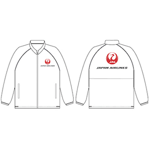 即決♪限定♪新品未使用♪JAL 日本航空 JALオリジナル ロゴ入り ウィンドブレーカー ホワイト LLサイズ アメニティグッズ